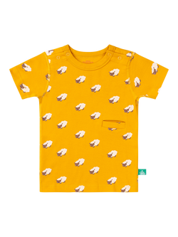 Little Green Radicals Kids' Adaptive Short Sleeved T-Shirt, Gold/Multi, Gold/Multi