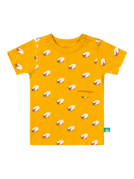 Little Green Radicals Kids' Adaptive Short Sleeved T-Shirt, Gold/Multi, Gold/Multi
