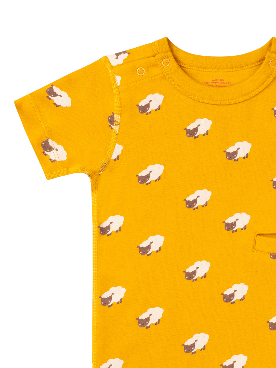 Product image 2 of 4, which shows Little Green Radicals Kids' Adaptive Short Sleeved T-Shirt, Gold/Multi, 2-3 years