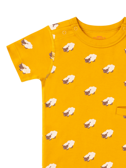 Little Green Radicals Kids' Adaptive Short Sleeved T-Shirt, Gold/Multi - view 2, Gold/Multi