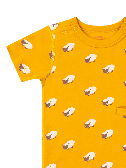 Little Green Radicals Kids' Adaptive Short Sleeved T-Shirt, Gold/Multi - view 2, Gold/Multi