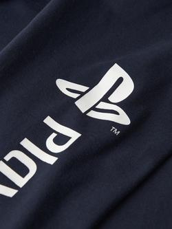 NAME IT Kids' PlayStation® Pyjame Set, Navy Blazer - view 2, Navy Blazer