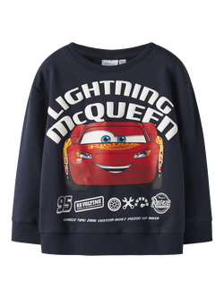 NAME IT Kids' Cars Sweatshirt, Navy Blazer, Navy Blazer