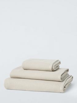 John Lewis Spa Waffle Towels, Putty