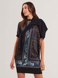 Ted Baker Short Sleeve Crew Neck Mini Shift Dress