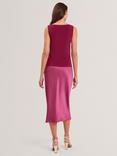 Ted Baker Sleeveless Satin Midi Dress, Purple