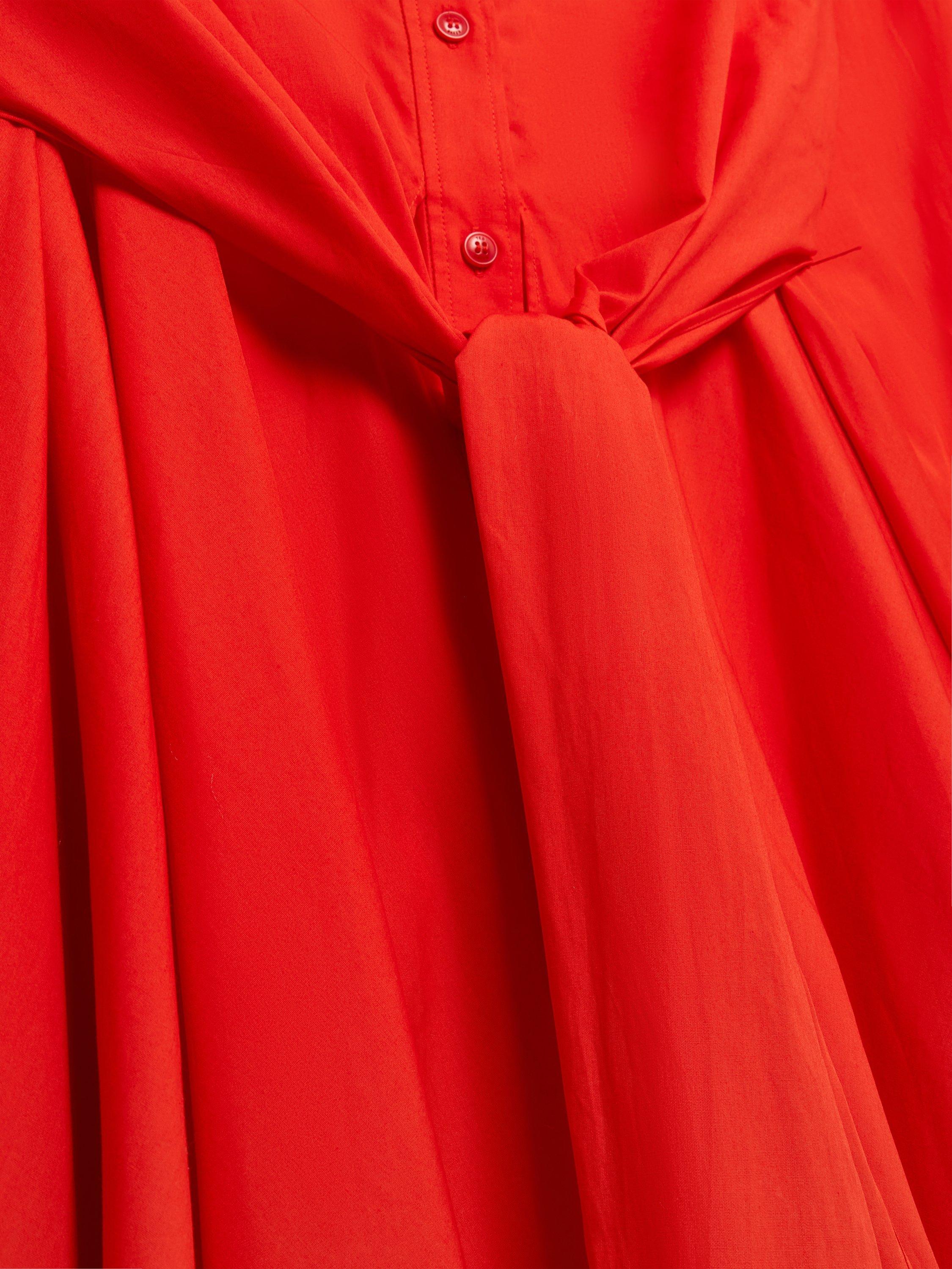 Product image 5 of 5, which shows Ted Baker Wrap Shirt Midi Dress, Red, 6