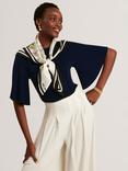 Ted Baker Crepe Jersey Seam Detail Top, Navy