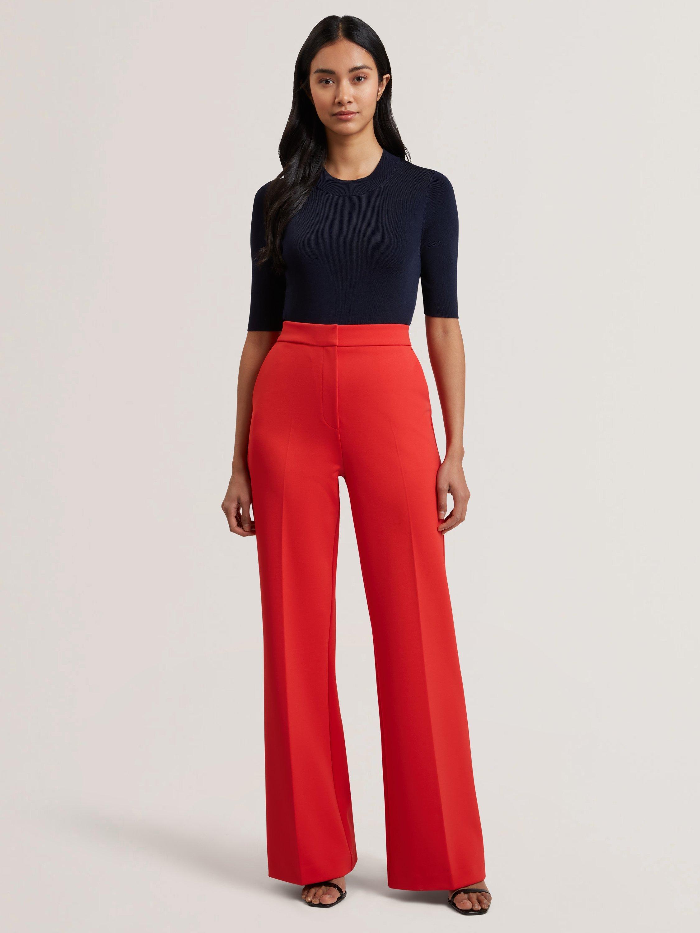 Product image 1 of 4, which shows Ted Baker Knitted Crew Neck T-Shirt, Navy, 6