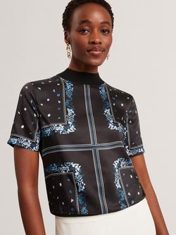 Ted Baker Crew Neck Sleeveless T-Shirt, Black/Multi