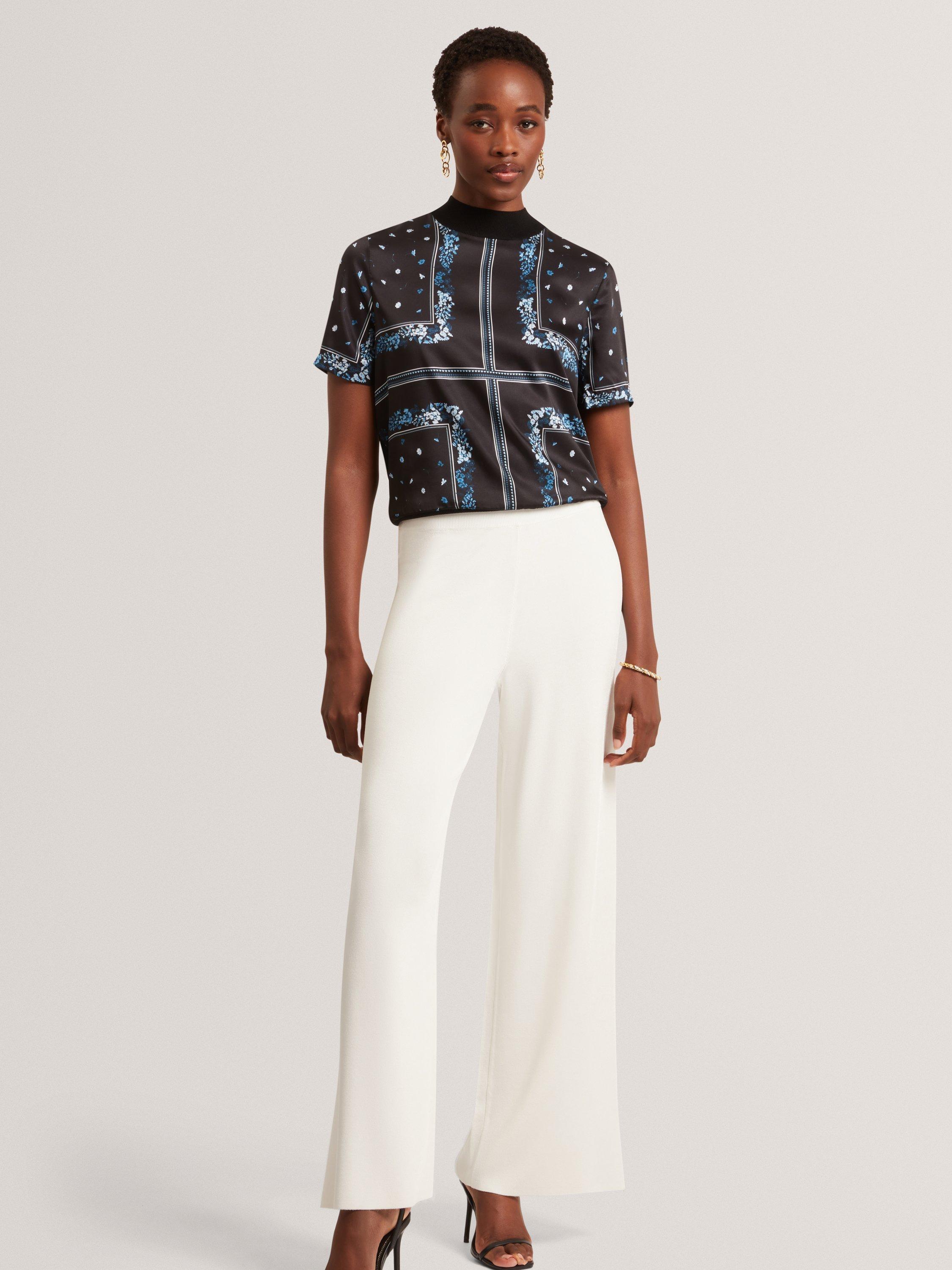 Product image 3 of 6, which shows Ted Baker Crew Neck Sleeveless T-Shirt, Black/Multi, 8