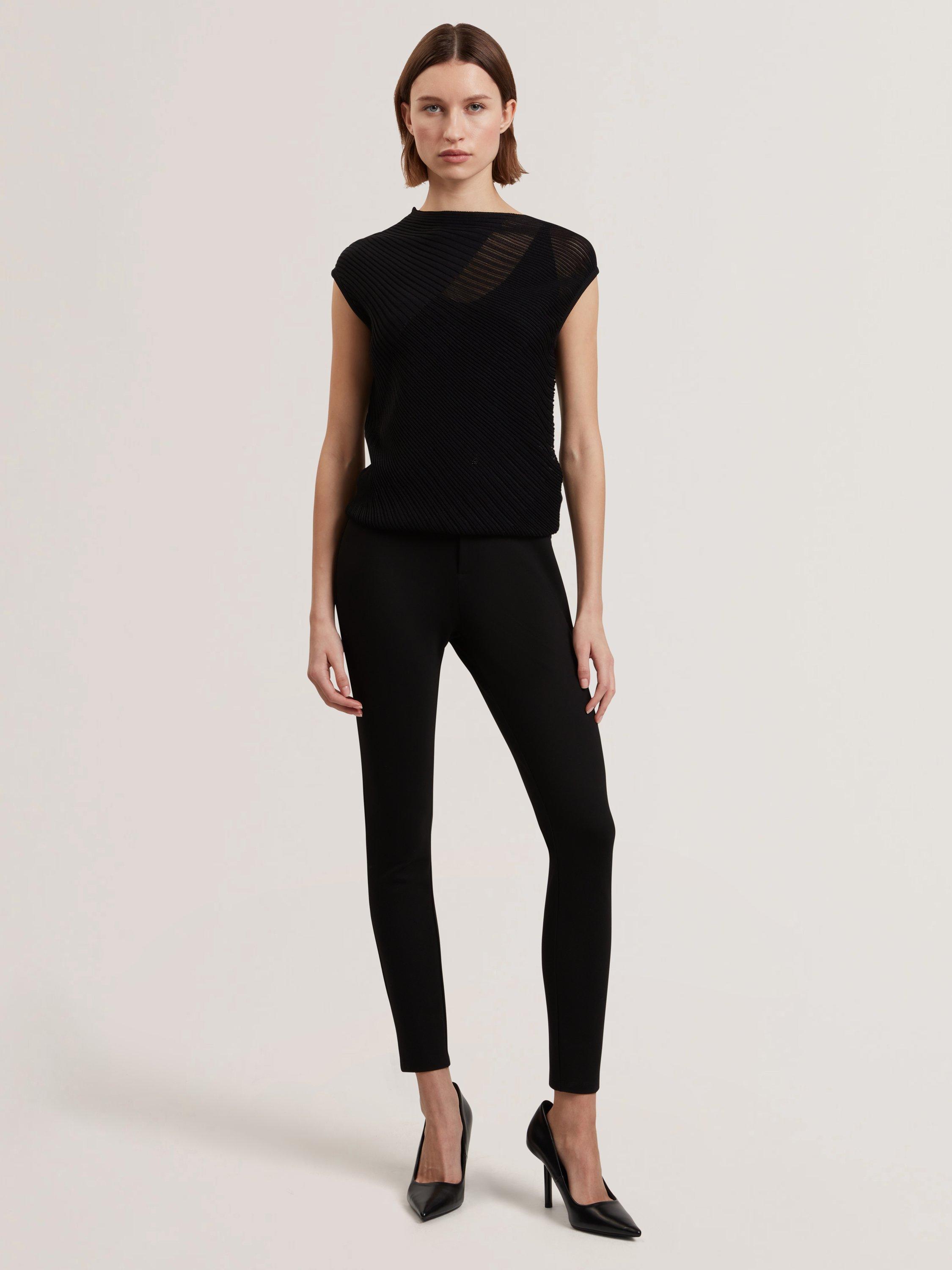 Product image 3 of 4, which shows Ted Baker Sheer Detail Knit Top, Black, 6