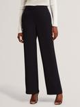 Ted Baker Mid Rise Wide Leg Trousers, Navy