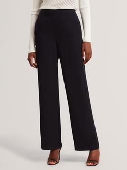 Ted Baker Mid Rise Wide Leg Trousers, Navy - view 2, Navy