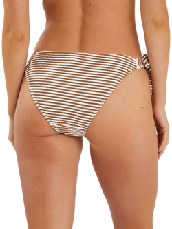 Accessorize Textured Stripe Bunny Tie Bikini Bottoms, Beige - view 2, Beige