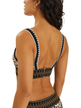 Accessorize Leopard Print Underbust Band Bikini Top, Brown