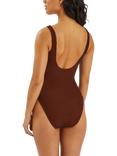 Accessorize Crinkle Swimsuit, Brown