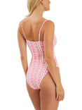 Accessorize Palms Bandeau Swimsuit, Pink