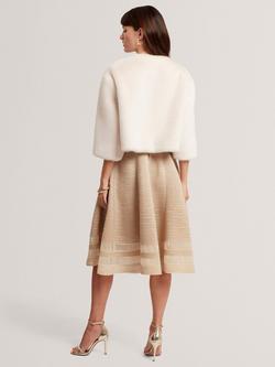 Ted Baker Primmra Cropped Faux Fur Jacket, White - view 2, White