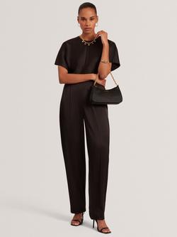 Ted Baker Chiira Tailored Barrel Leg High Rise Trousers, Black