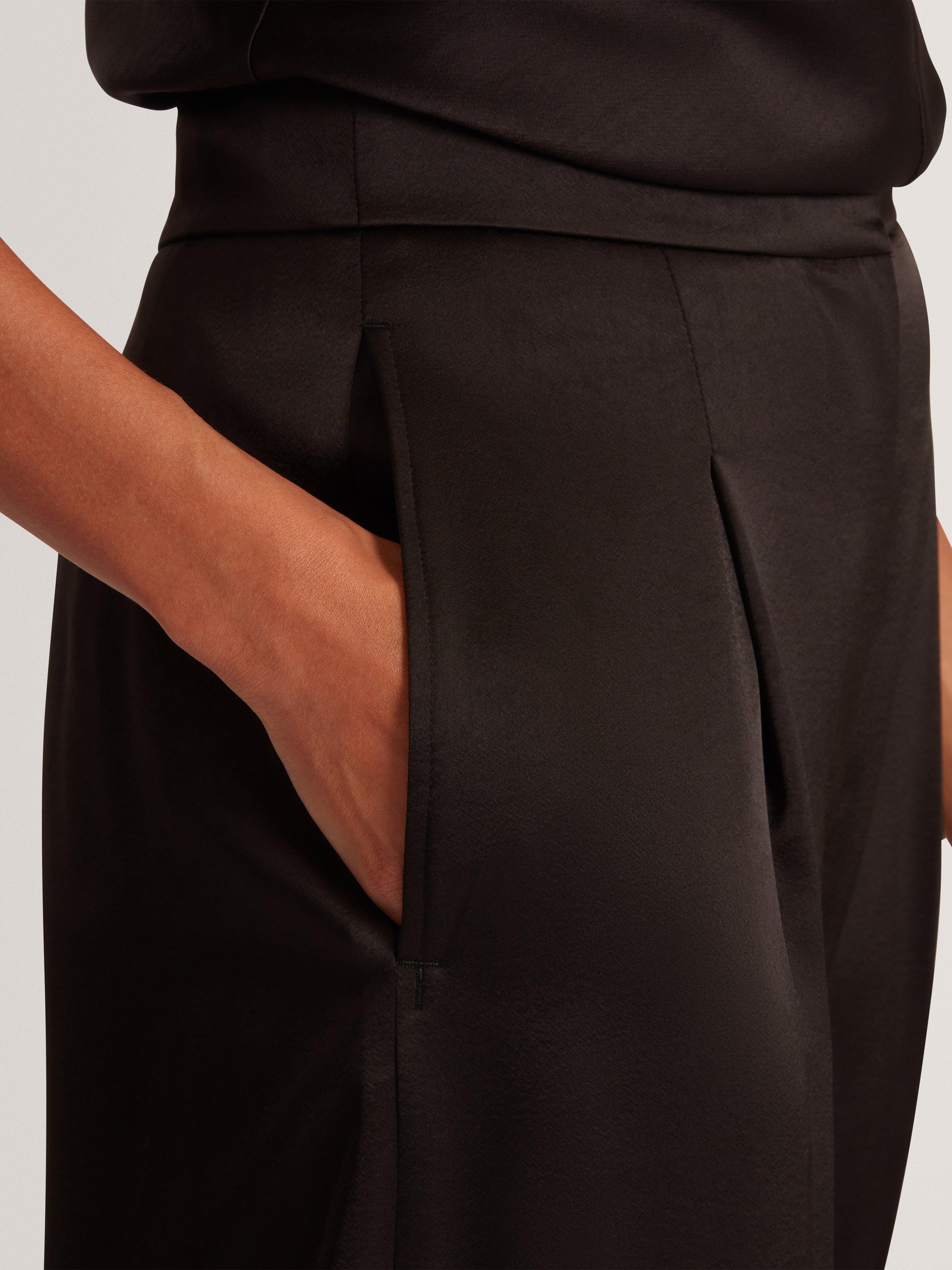 Product image 4 of 4, which shows Ted Baker Chiira Tailored Barrel Leg High Rise Trousers , Black, 8