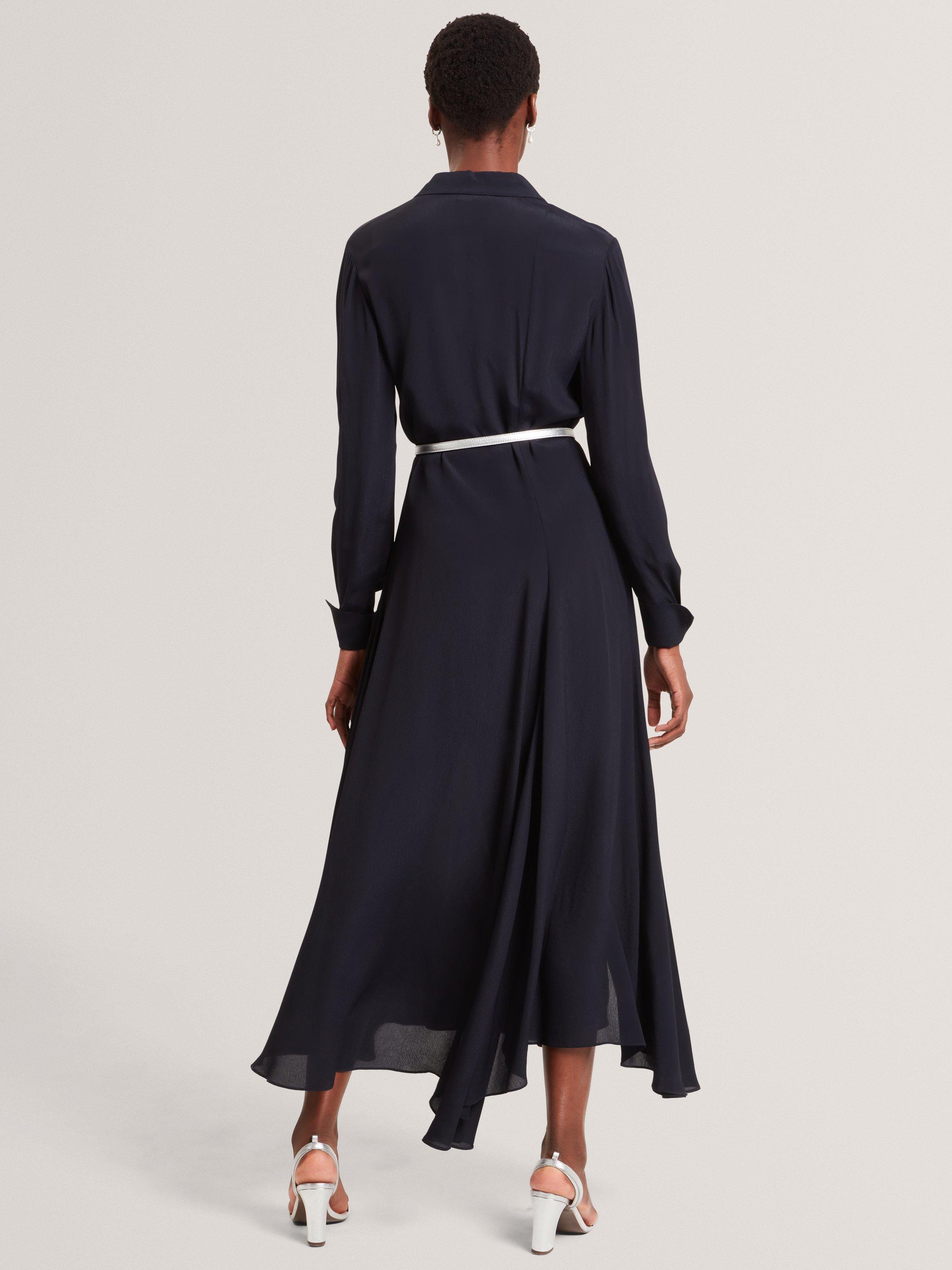 Product image 3 of 7, which shows Ted Baker Aluma Midi Shirt Dress, Navy, 8