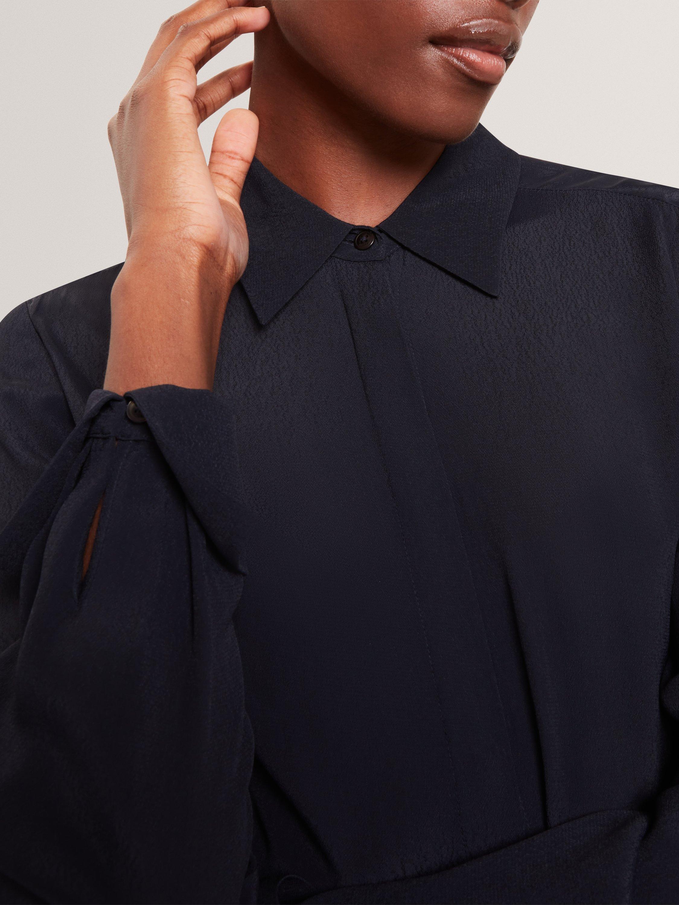 Product image 5 of 7, which shows Ted Baker Aluma Midi Shirt Dress, Navy, 8