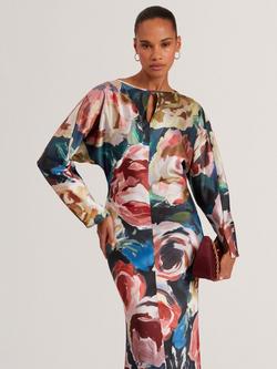 Ted Baker Lovesa Bold Floral Print Hourglass Maxi Dress, Navy/Multi - view 2, Navy/Multi