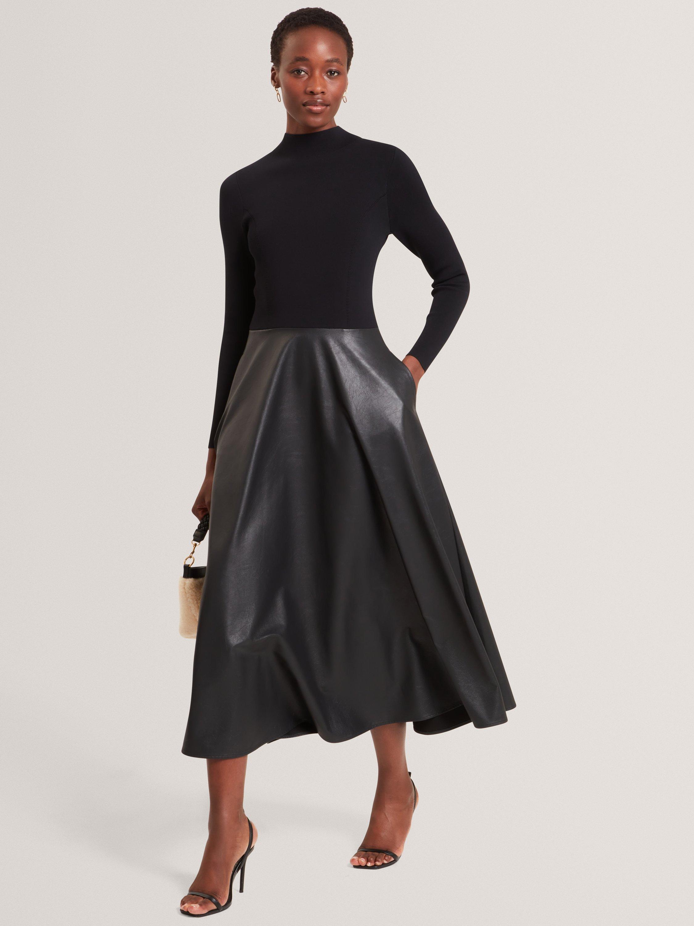 Product image 1 of 7, which shows Ted Baker Noviva A-Line Midi Dress , Black, 8
