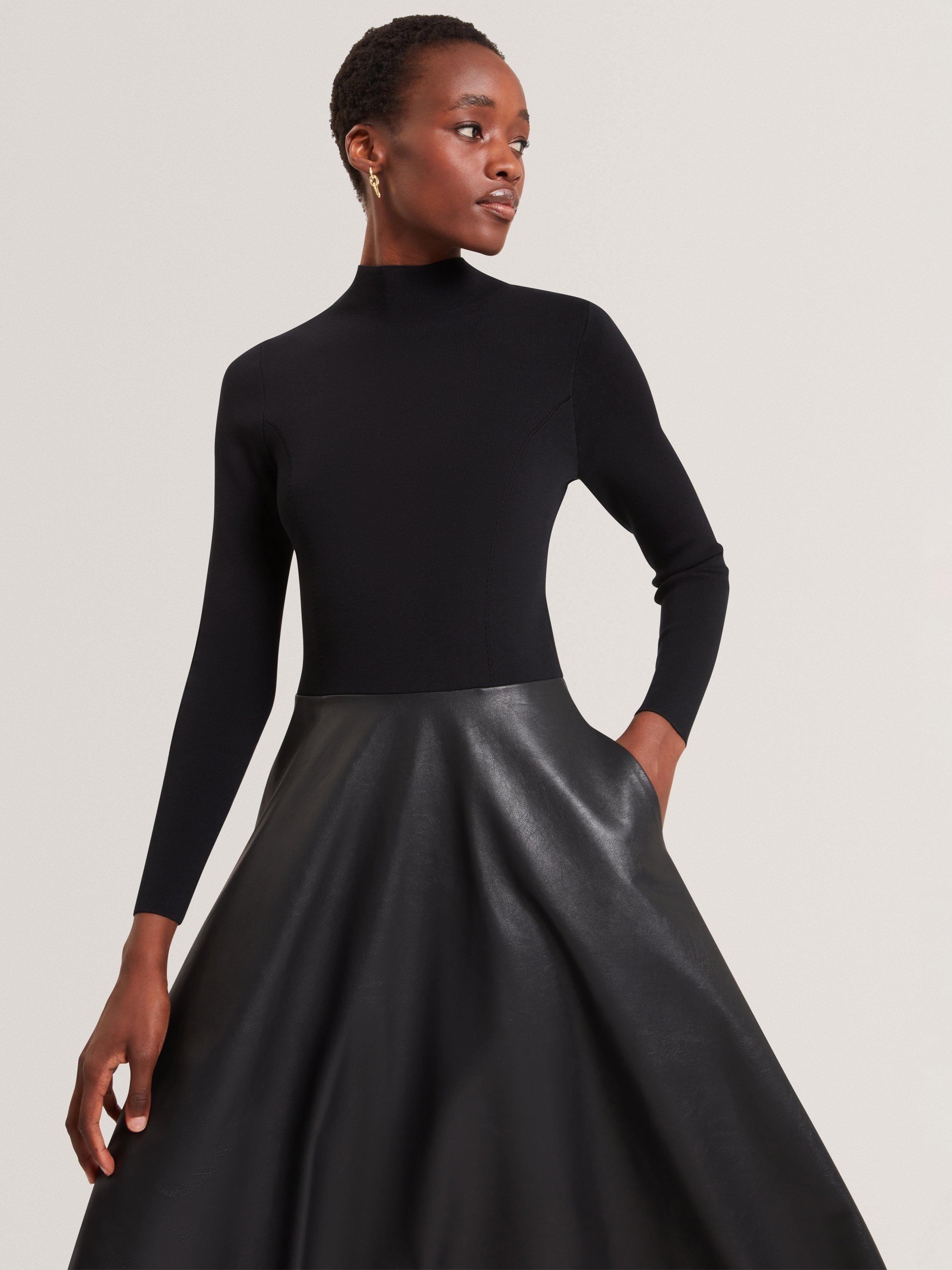 Product image 5 of 7, which shows Ted Baker Noviva A-Line Midi Dress , Black, 8