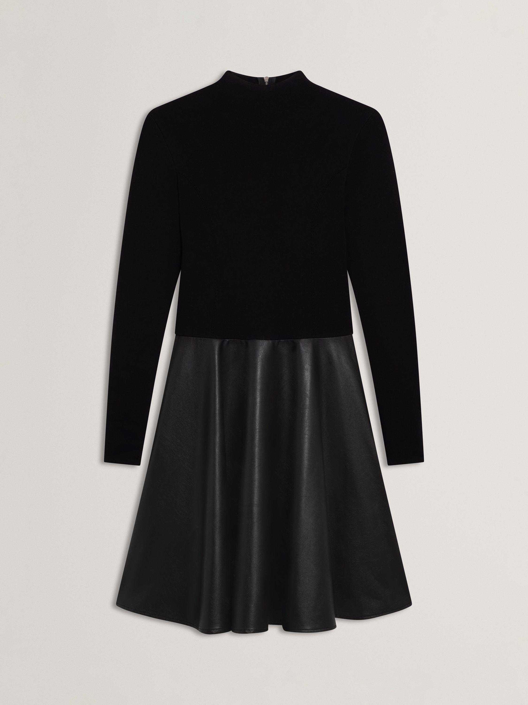 Product image 6 of 7, which shows Ted Baker Noviva A-Line Midi Dress , Black, 8