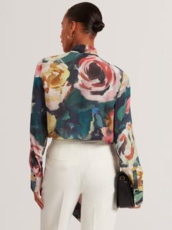 Ted Baker Araga Floral Print Pussybow Tie Neck Blouse - view 2, Multi