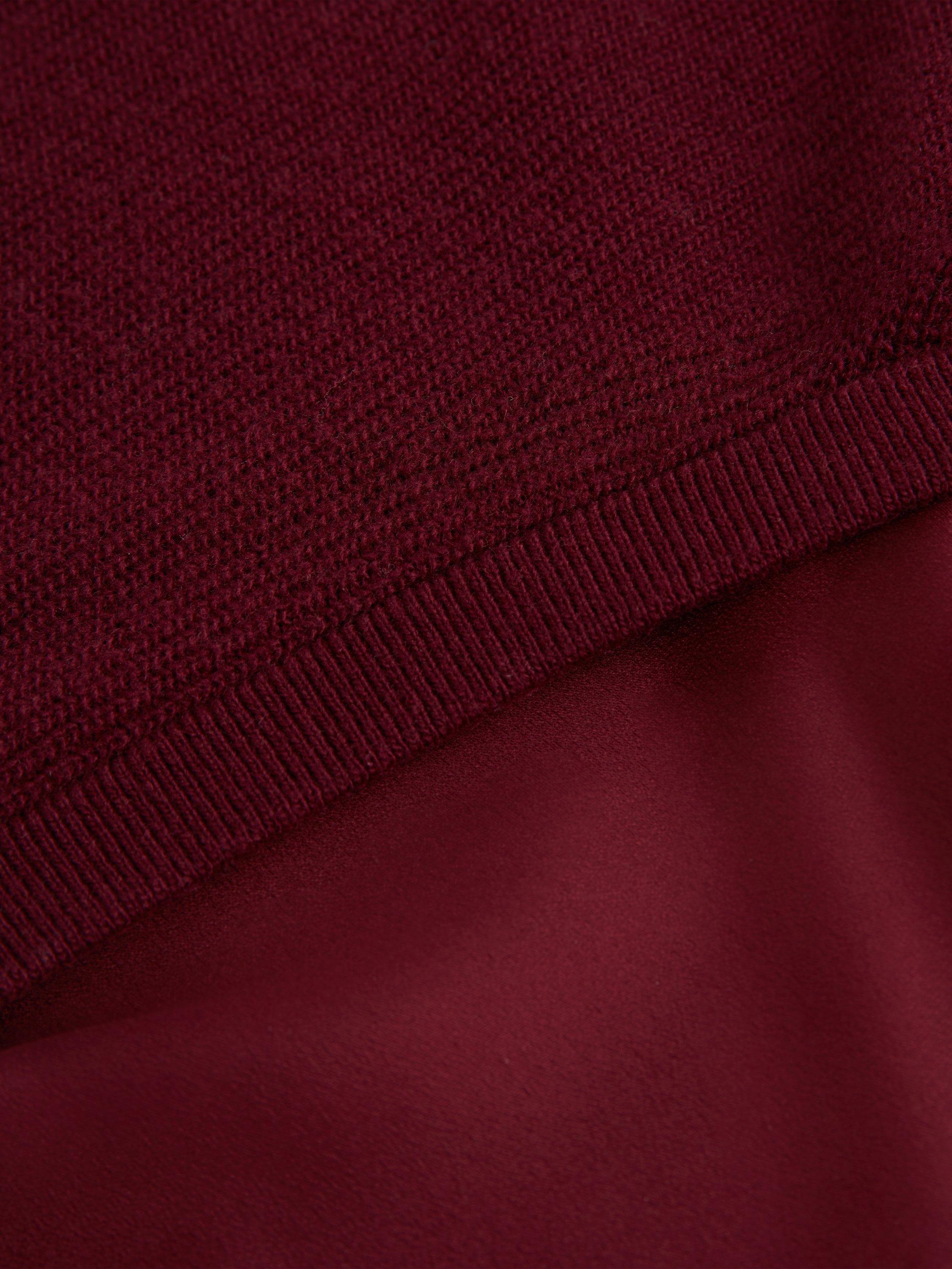Product image 7 of 7, which shows Ted Baker Caycey Woven Sleeve High Neck Jumper , Maroon, 10