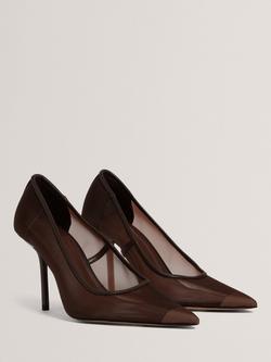 Ted Baker Megaan Slip-on Pointed Stiletto Heel Court Shoes - view 2, Brown