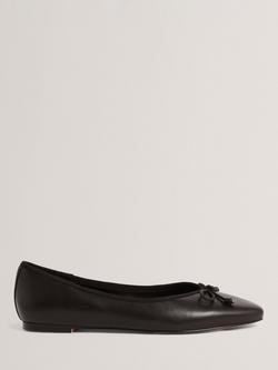 Ted Baker Balleri Leather Slip-On Flat Pumps, Black, Black