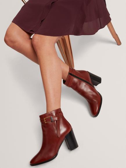 Ted Baker Cleonna Leather Ankle Boots - view 2, Warm Brown
