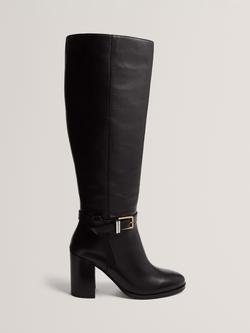 Ted Baker Cloella Leather Knee Boots, Black