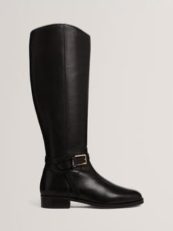 Ted Baker Clorett Leather Knee Riding Boots, Black