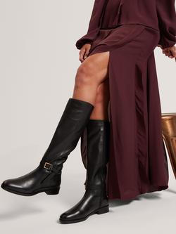 Ted Baker Clorett Leather Knee Riding Boots - view 2, Black