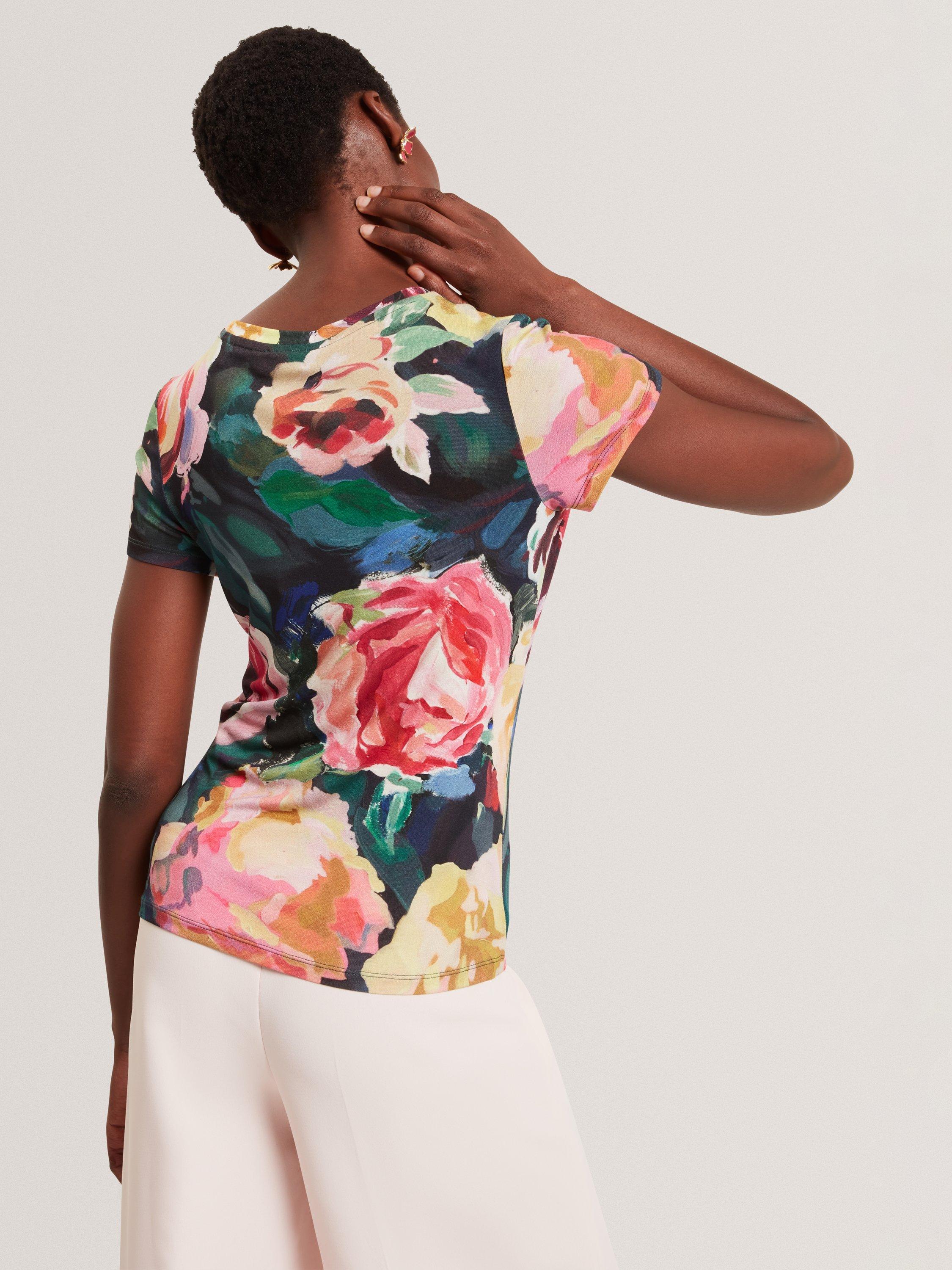 Product image 3 of 7, which shows Ted Baker Mayfla Floral T-Shirt, Multi, 8