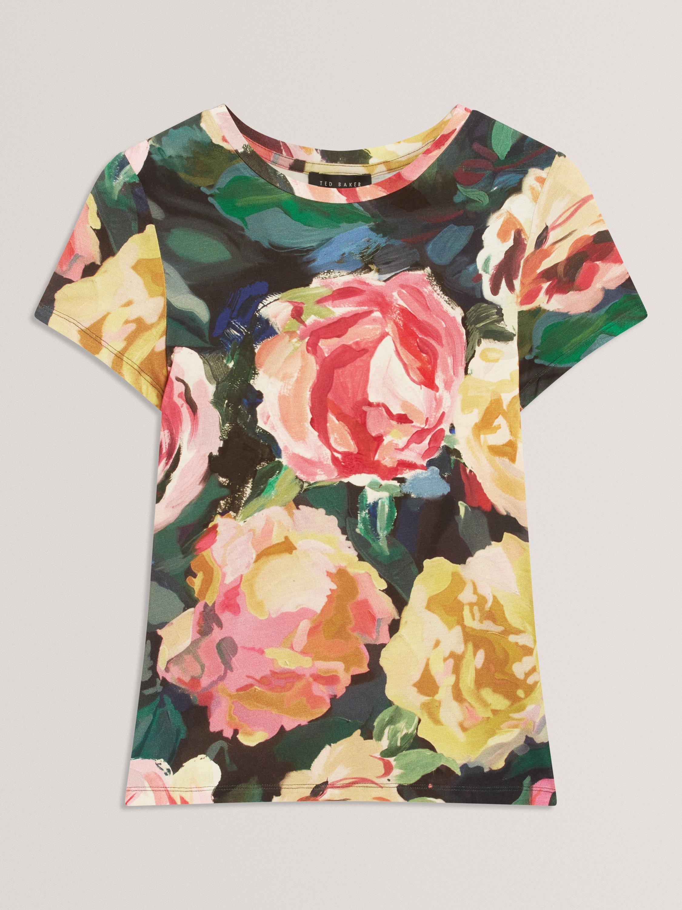 Product image 6 of 7, which shows Ted Baker Mayfla Floral T-Shirt, Multi, 8