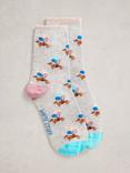 White Stuff Dachshund Ankle Socks, Light Grey