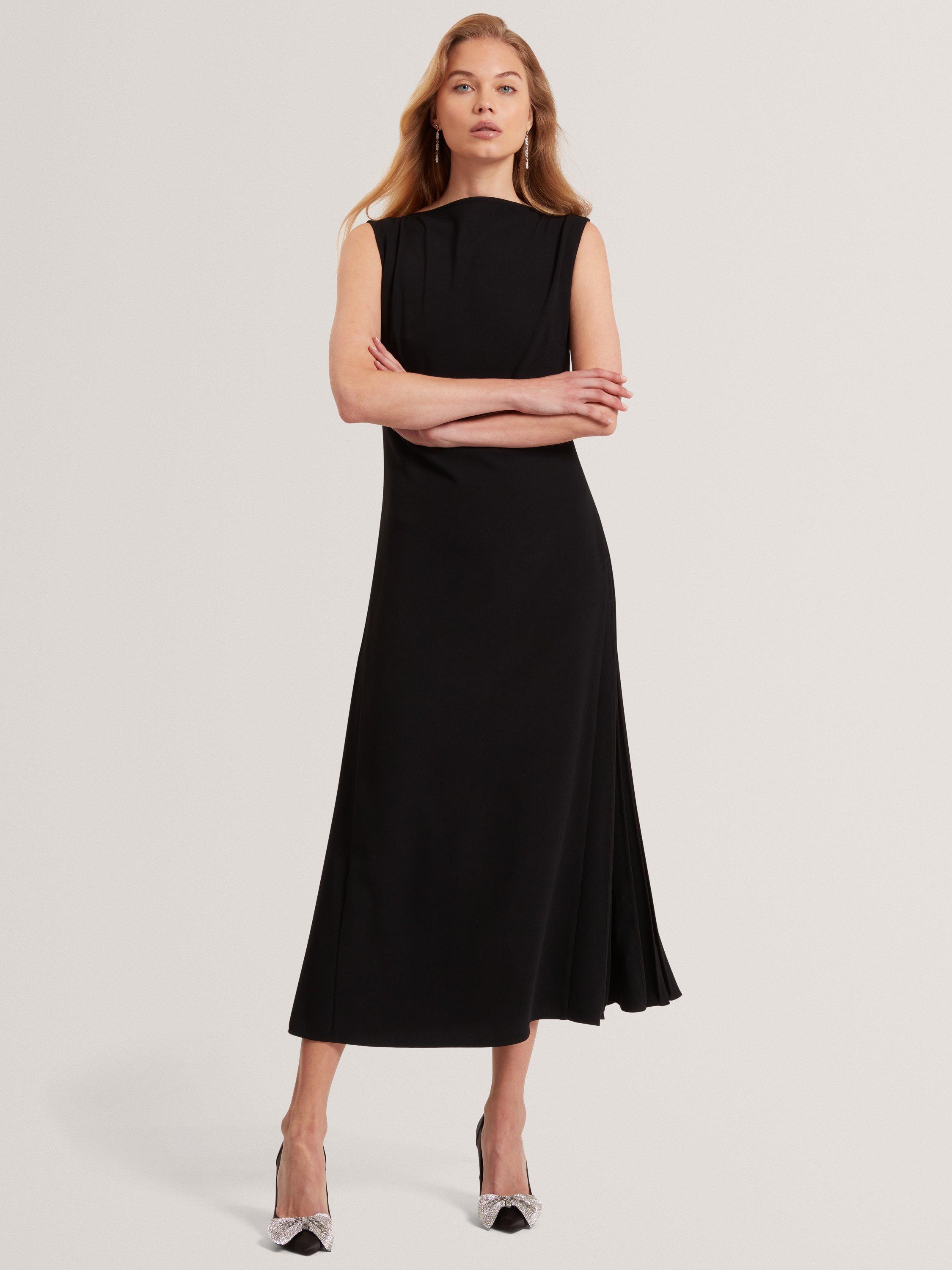 Product image 1 of 6, which shows Ted Baker Dahrcy Sleeveless Midi Dress, Black, 12