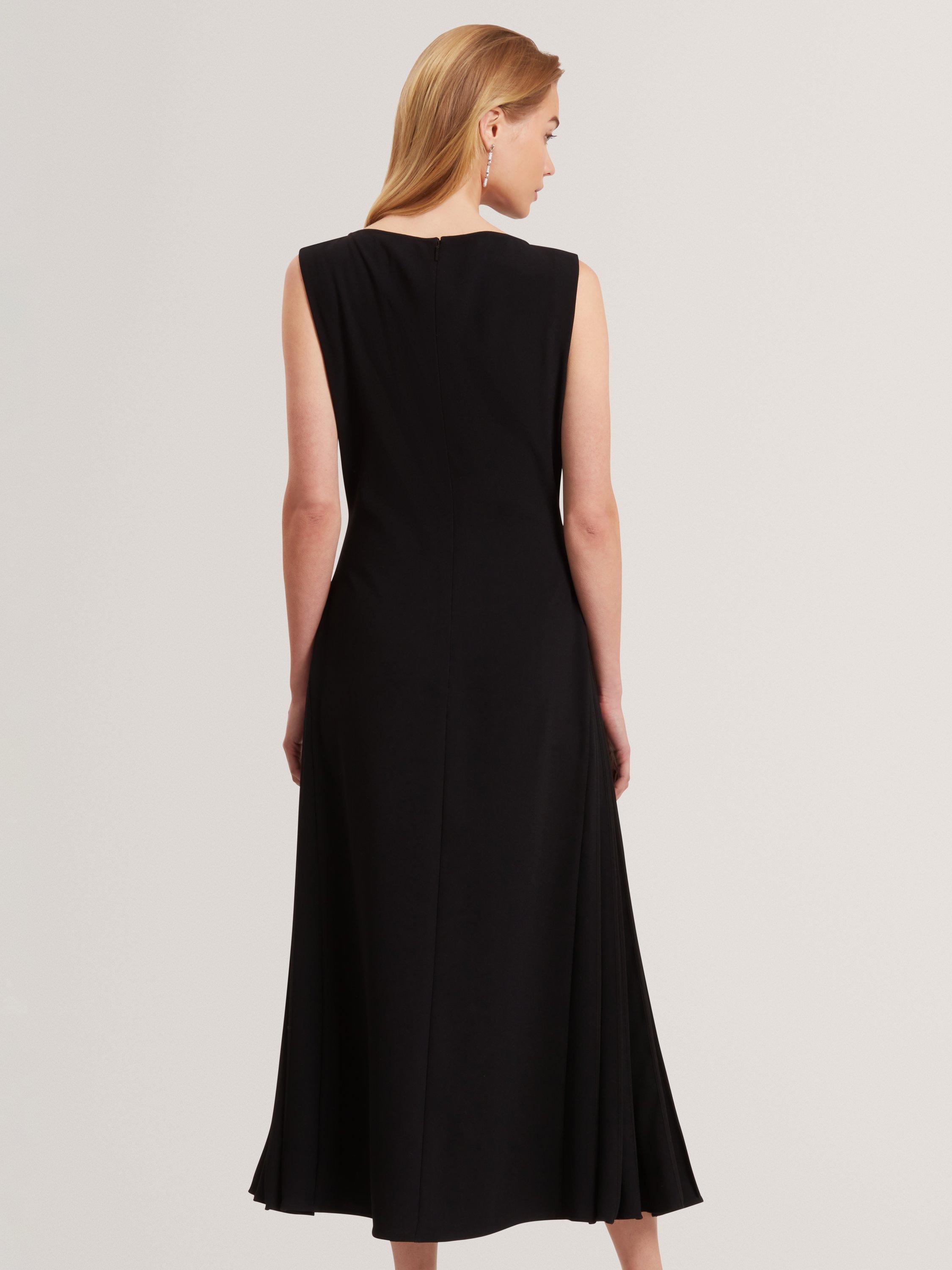 Product image 2 of 6, which shows Ted Baker Dahrcy Sleeveless Midi Dress, Black, 12