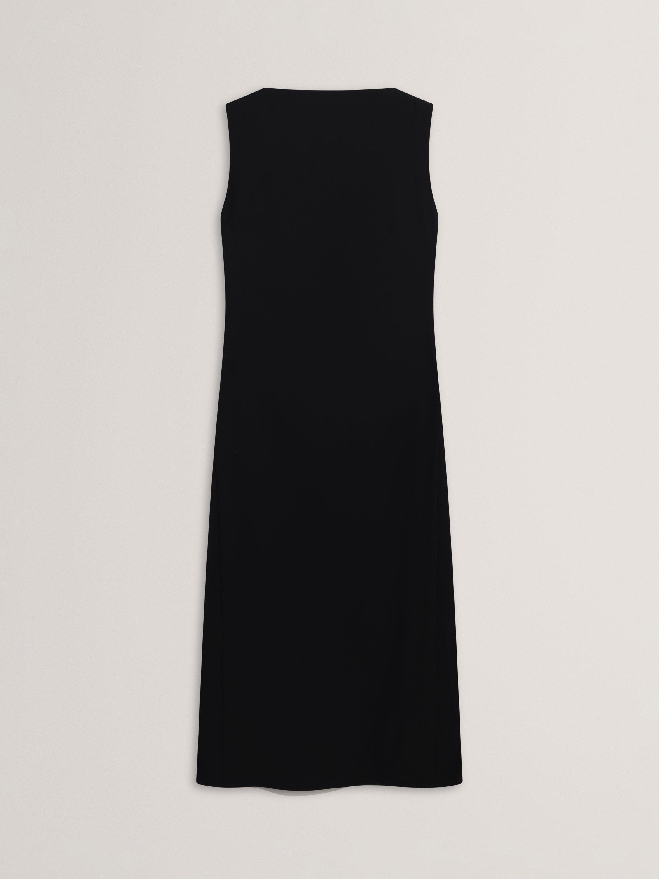 Product image 6 of 6, which shows Ted Baker Dahrcy Sleeveless Midi Dress, Black, 12