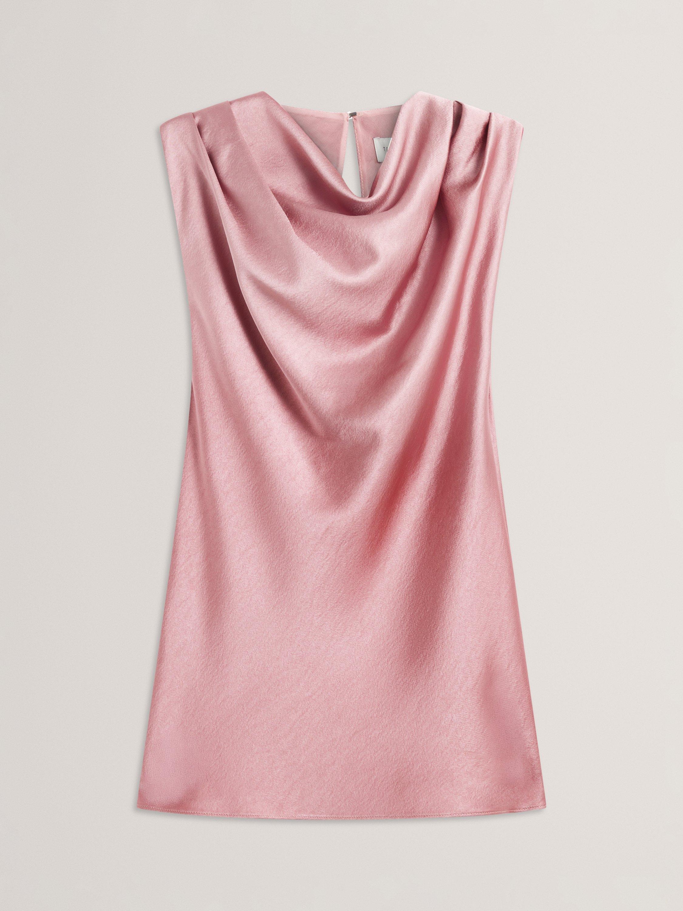 Product image 4 of 6, which shows Ted Baker Zepha Drape Neck Top, Pink, 8