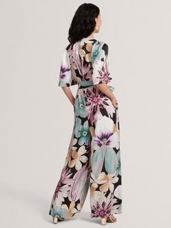 Ted Baker Sunshi Floral Wide Leg Jumpsuit, Black/Multi - view 2, Black/Multi