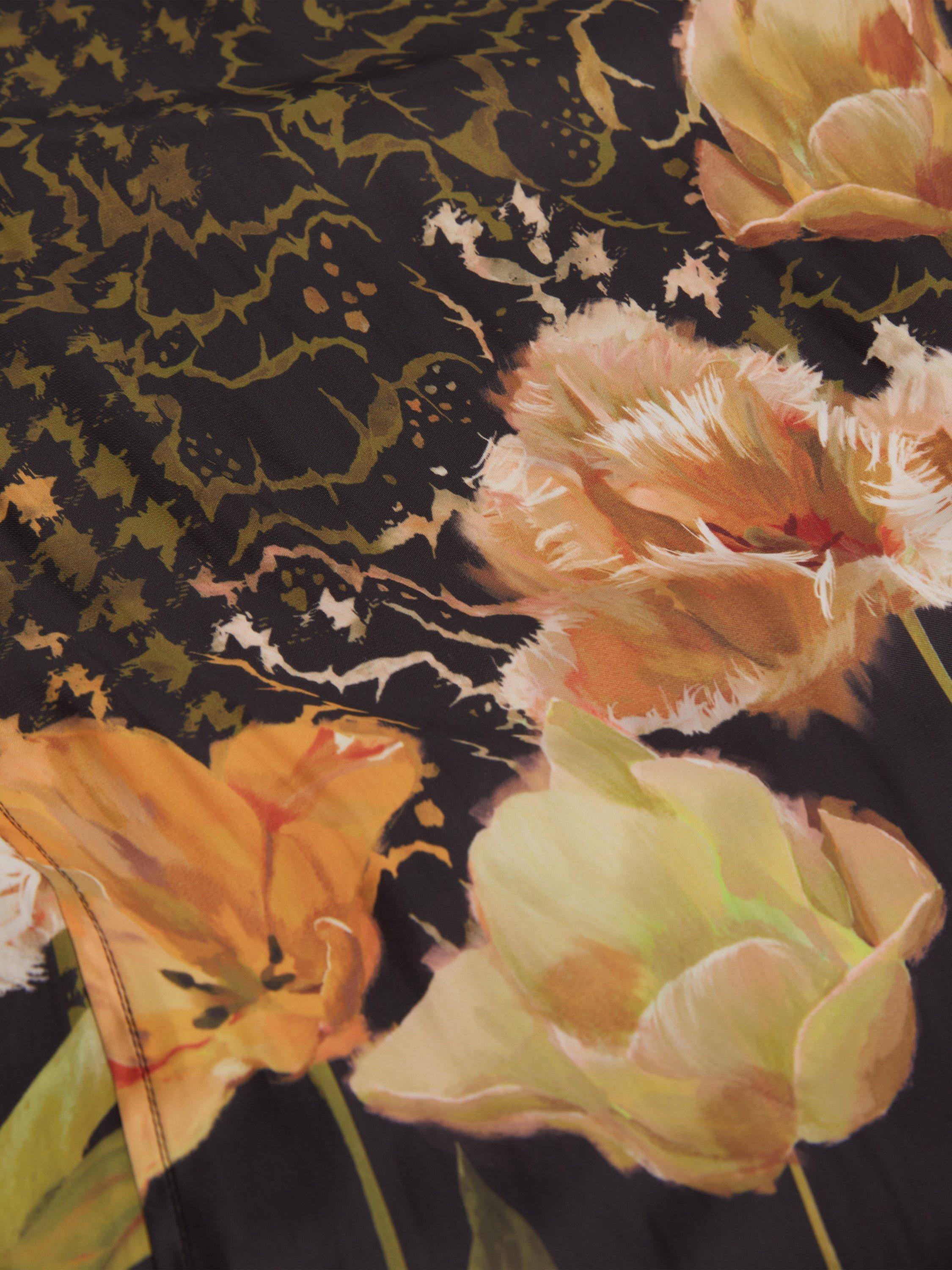 Product image 7 of 7, which shows Ted Baker Aevaa Mix Print Midi Dress, Black/Multi, 8