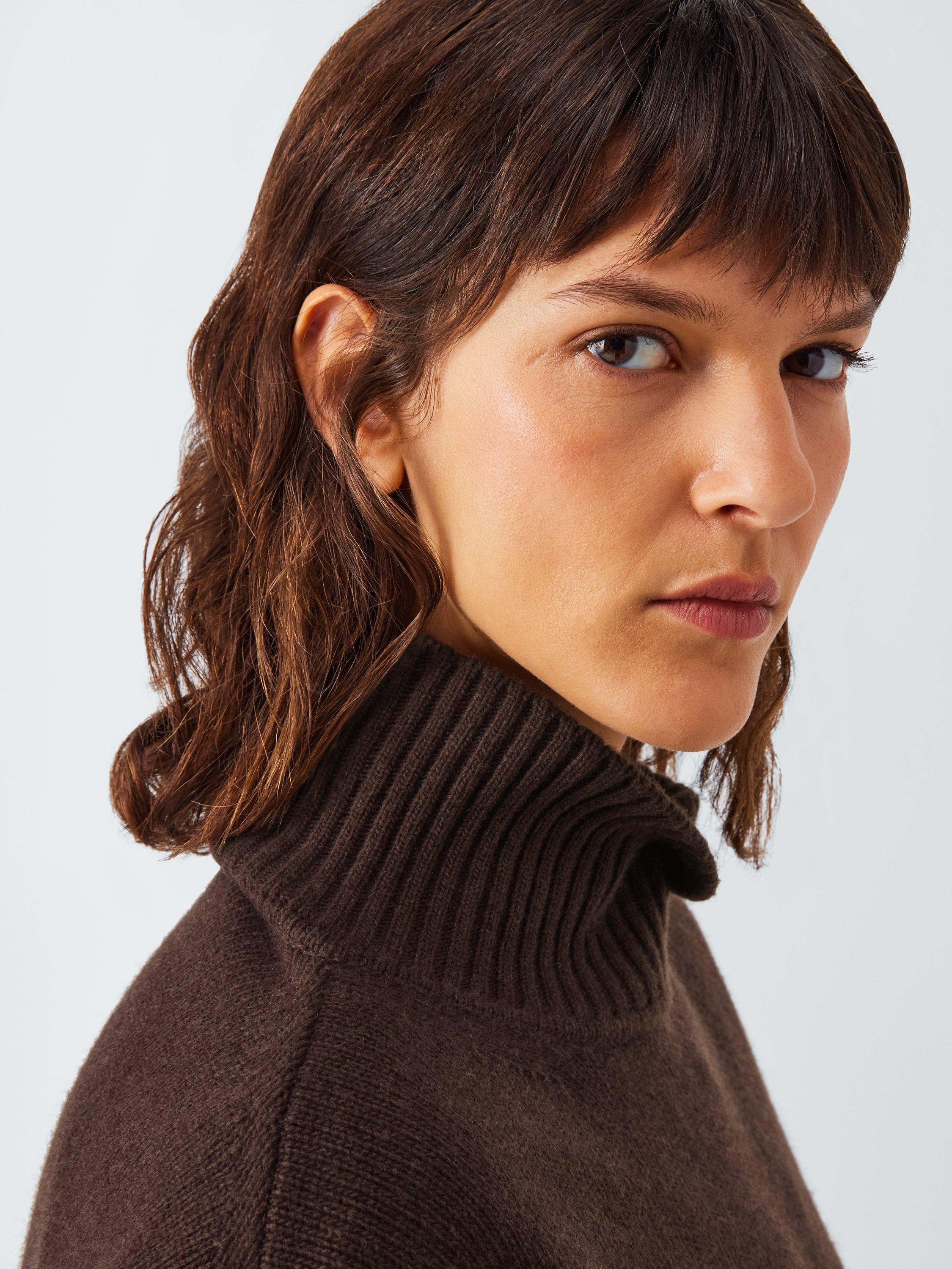 Product image 6 of 6, which shows Weekend MaxMara Borgia Funnel Neck Pure Wool Jumper, Chocolate, S