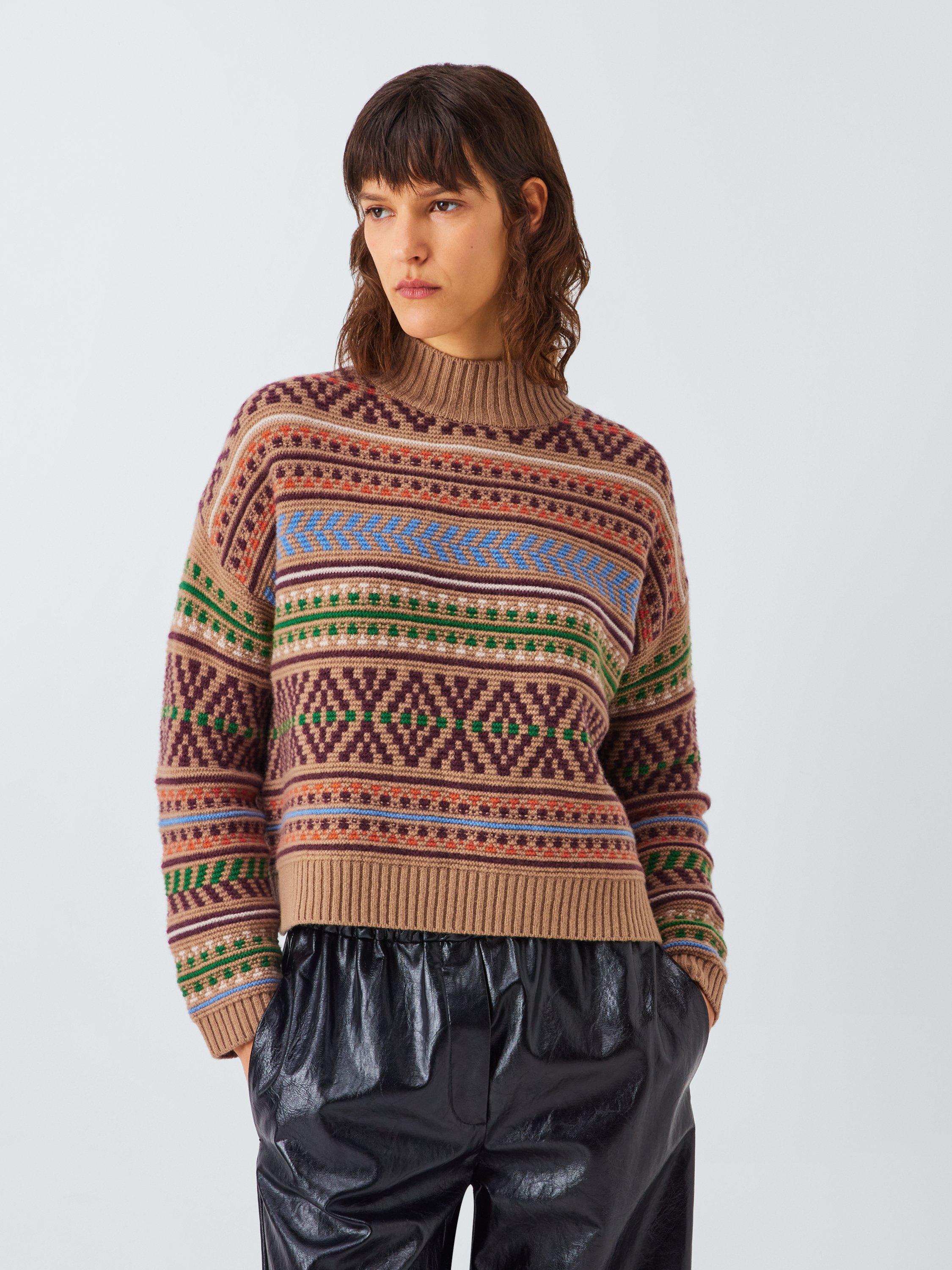 Weekend MaxMara Festoso Stripe Pure Wool Jumper, Beige/Multi